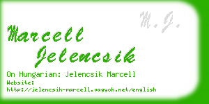 marcell jelencsik business card